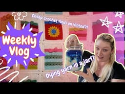 Watch Me Dye Yarn in a Jar! 🫙 + Epic Crochet Blanket Thrift Find!