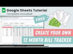 How to make a Simple 12 Month Bill Tracker in Google Sheets - FREE Tutorial