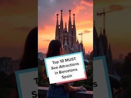 Top 10 MUST SEE attractions in Barcelona Spain #shorts #barcelona #spain