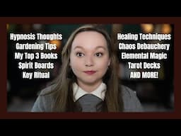 70k Q&A (PART 2) Hypnosis, Elemental Magic, Gardening Tips, Tarot Decks, Healing, & More!