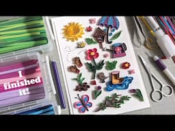 I finished making my Spring paper quilling art project.