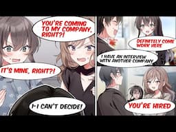 [Manga Dub] At a Job Interview, Two Beautiful Senpais from College Fought Over Me?! [RomCom]