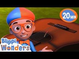 How Does a Guitar Work? | Blippi Explores Music and Sound! | Learning Videos for Kids 🔵🟠