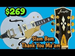 Firefly Strikes Again! This White Falcon Style Guitar Just Might Be Better Than Gretchs' Version!!!!
