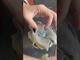 Setting a Precious Turquoise Stone #shorts