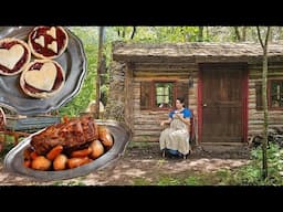 Roasting Meat in the 1820s |Homemade Strawberry Jam| ASMR Historic Cooking