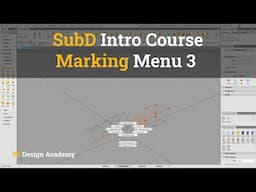 Autodesk Alias Tutorials, SubD Intro 5 - Marking Menu 3