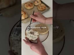 homemade sourdough bagel sandwiches #sourdoughbagels #sourdoughrecipe #bagelsandwich #bagelrecipe
