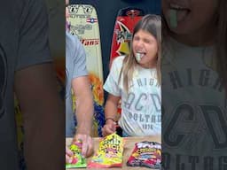 Liv and I hit the candy aisle pretty hard at the gas station and decided to have some fun with it