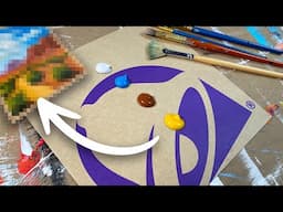 Painting a Southwest Desert Scene in Acrylics on a Taco Bell Box - 135