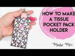 No Sew Faux Leather Tissue Pocket Pack Cover Tutorial by Maisie Moo Design