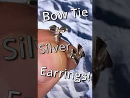 Bow Tie Silver Earrings Found! #shorts #metaldetecting