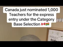 1000 teachers were nominated for the category base selection draw in Canada 🇨🇦