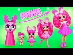 Pinki Sprunki Girl Growing Up! LOL OMG Doll DIYs