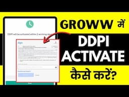 Groww me DDPI Kya Hai? Groww DDPI Activate Kaise Kare? Full Process Demo