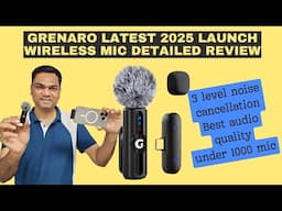 Latest Launch : Best wireless microphone under 1000 | Grenaro wireless mic for youtube 2025 model