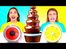 Chocolate Fountain Fondue Challenge | Funny Food Recipes by BaRaFun Challenge