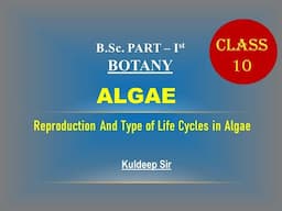 Class-10_Botany_Reproduction and Type of Life Cycles in Algae