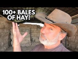 These Ladies OUT WORKED ME! | Unloading OVER 100 Bales of Hay BY HAND!!!