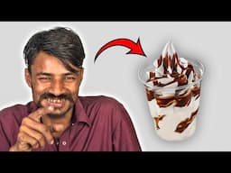 Tribal Man Got an American Sundae Treat