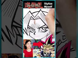 It's Time to Dr-Dr-Dr-Draw! Stylize Myself in Yu-Gi-Oh! Art Style #meiyu #artchallenge #artshorts