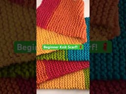 Learn how to knit a scarf from start to finish! 🧣Link below!
