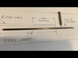 PM Research model lathe; maching the feed shaft