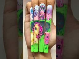 🌈My Little Pony AQUA Nails??😱🦄💅🏻 #nails #nailart #aquanails