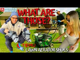 What are those?!!! I Try Lawn Spike aerator Shoes from Temu
