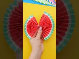 Beat the Heat with a COOL Watermelon Fan #kidsvideo #craft