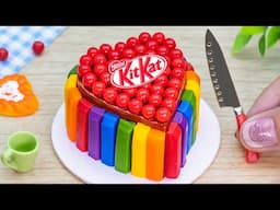 Amazing Chocolate KitKat with Heart Recipe - Cutie Cake