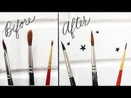 How to Rescue Misshapen or Frayed Paintbrushes With Gum Arabic