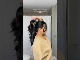 This is the cutest claw clip ponytail everr!! And it’s SO easy to do 😍✨🤍#hair #hairstyle #clawclip