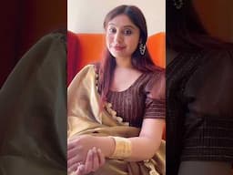 This amazing golden tissue saree from Myntra is just magical #myntrahaul #saree