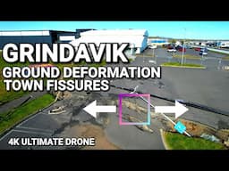 Grindavik: fissures, ground deformations, lavafields and walls. Ultimate Drone. Iceland 4K