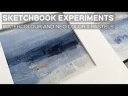 Watercolour and Neo Color II Pastels Sketchbook Session | Fun and Experimental!
