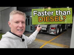 Electric truck battery swapping is QUICK ⏱️