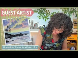 Hawaiian Sunset in Watercolor with Guest Artist Karen Farmer | Full Demo