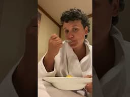 Me: I’ll go to bed early tonight. Also me: filming a dessert mukbang in my cruise robe at 12:14am