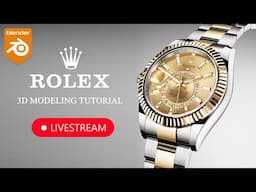 Modeling a Rolex STRAP in Blender (Live)