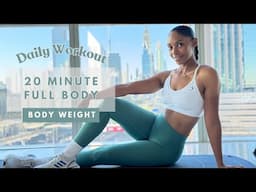 Full Body Workout - 20min BODYWEIGHT | Build Muscle & Strength