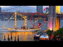 Brooklyn Bridge Mexican Navy Ship Crashes in New York City
