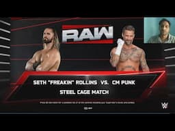 WWE Raw Seth Rollins vs. CM Punk - Steel Cage Full Match Gameplay With Hindi Commentary of WWE 2K25