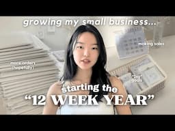 how much can you GROW your small business in just 12 WEEKS? 📦🌷 my small biz goals, stats, plan | EP1