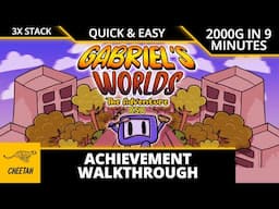 Gabriels Worlds XSX - Achievement Walkthrough (2000G IN 9 MINUTES) 3X STACK