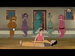 Bhutera Jokhon Chakar | Bengali Animated Ghost Story | Horror Story | Bhuter Golpo | Cartoon