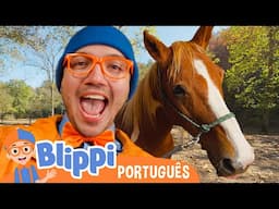 Blippi Alimenta os Cavalos da Fazenda! | Blippi em Português | Vídeos Educativos para Crianças