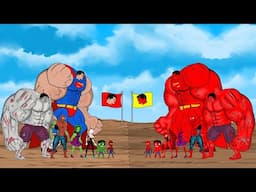 All Superheroes Transformations: Evolution of RED SUPER HEROES SHE HULK & SPIDERMAN, SUPERMAN -FUNNY