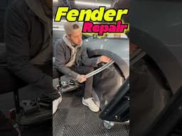 How to repair a large fender dent | Pdr training #autobodyrepair #paintlessdentrepair