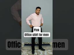 (Shorts) pink office shirt for men 2025, #mensfashion